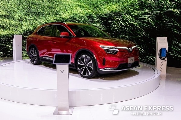CES 2022에서 공개된 베트남 자동차회사 빈패스트 전기차. 사진=빈패스트