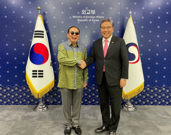간디 솔리스티얀토 주한 인도네시아 대사가 박진 외교부 장관을 만나 이임인사를 했다. 사진=주한 인도네시아대사관