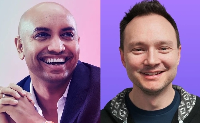프라짓 나누(Prajit Nanu) 니움 CEO(왼쪽)와 키어런 도노반(Kieran Donovan) k-ID CEO