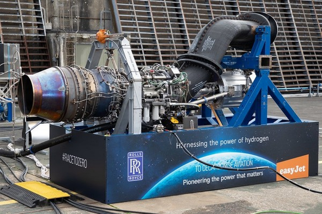 롤스로이스가 이지젯과 테스트한 수소엔진. / 사진=롤스로이스(Rolls-Royce)