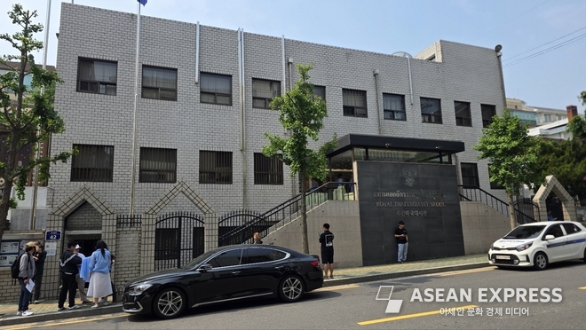 주 한국 태국대사관 전경. 사진=박명기