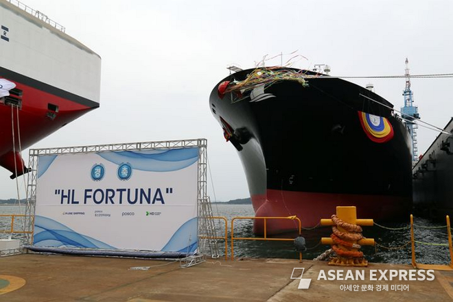포스코그룹 최초의 자체 LNG 전용선 ‘HL FORTUNA호’ / 사진=포스코 그룹 제공