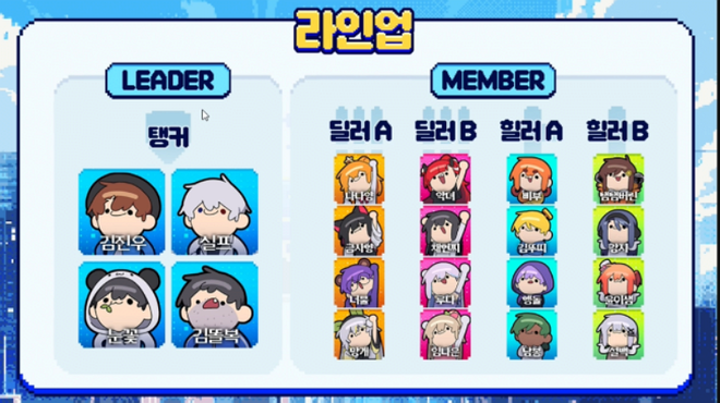 픽셀컵 멤버