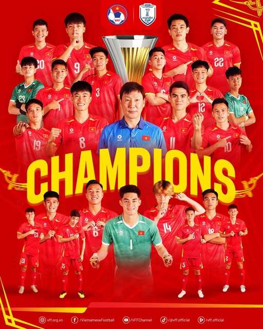 AFF 챔피언십 우승을 한 베트남 축구대표팀. 사진=베트남축구협회 페이스북