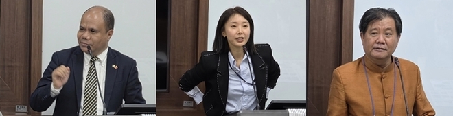 안토니오 베네비데스 주한 동티모르 대사-박은성 외교부 아세안국 제1과 과장-쏭깐 루앙무닌톤 주한 라오스 대사. 사진=박명기